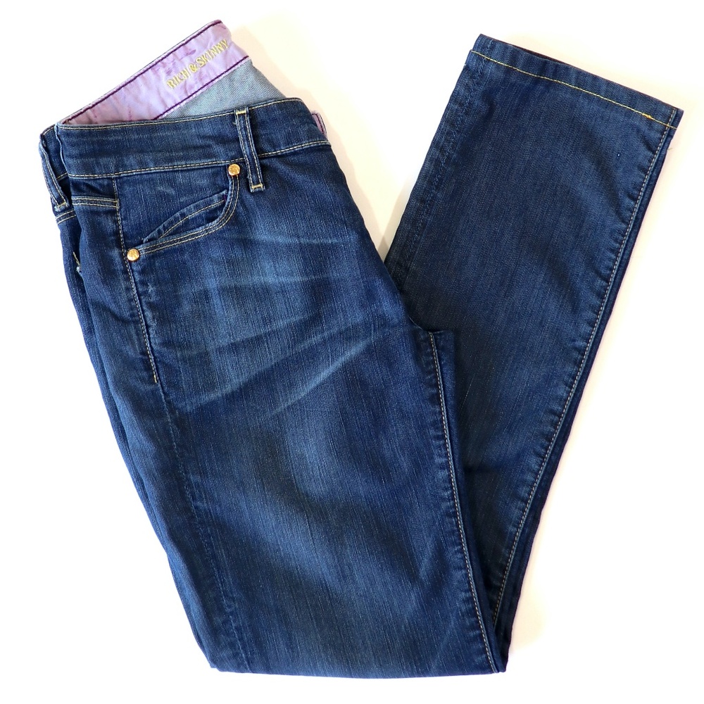 Low-rise straight leg R&S "Sleek" style jeans - Picture 7 of 13
